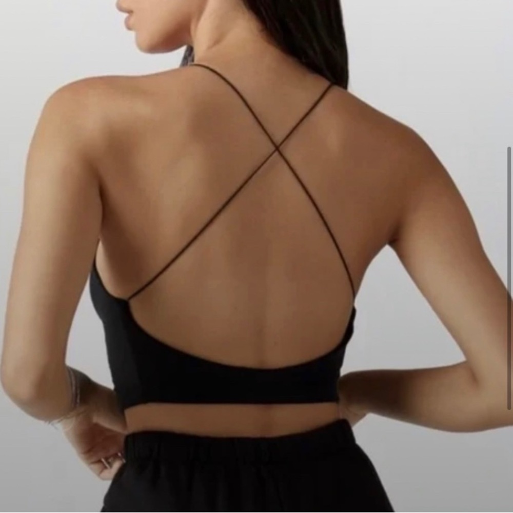 Joah brown - cowl neck crop tank - one size